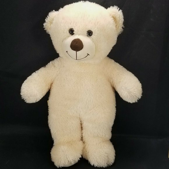 off white teddy bear